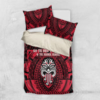 New Zealand Maori Language Week Bedding Set Te Wiki O Te Reo Maori Hei Tiki LT22 US Twin 172cm x 218cm Red - Polynesian Pride