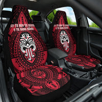 New Zealand Maori Language Week Car Seat Cover Te Wiki O Te Reo Maori Hei Tiki LT22 One Size Red - Polynesian Pride