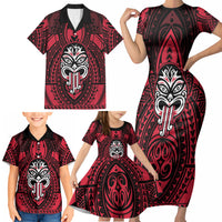 New Zealand Maori Language Week Family Matching Short Sleeve Bodycon Dress and Hawaiian Shirt Te Wiki O Te Reo Maori Hei Tiki LT22 - Polynesian Pride