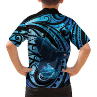 New Zealand Matariki Family Matching Long Sleeve Bodycon Dress and Hawaiian Shirt Maori Humpback Whale Galaxy LT22 - Polynesian Pride