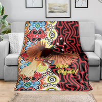 Papua New Guinea Pidgin Language Week Blanket Halo Olgeta Tok Pisin Wik Bird Of Paradise Oro Batik LT22 - Polynesian Pride