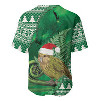 New Zealand Kakapo Christmas In July Baseball Jersey Silver Fern Santa Xmas Green Color
