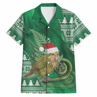 New Zealand Kakapo Christmas In July Hawaiian Shirt Silver Fern Santa Xmas Green Color LT22 Green - Polynesian Pride