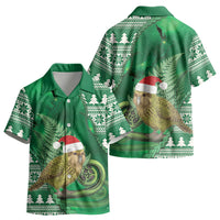 New Zealand Kakapo Christmas In July Kid Hawaiian Shirt Silver Fern Santa Xmas Green Color LT22 - Polynesian Pride