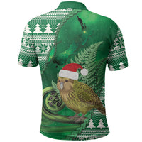 New Zealand Kakapo Christmas In July Polo Shirt Silver Fern Santa Xmas Green Color LT22 - Polynesian Pride