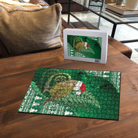 New Zealand Kakapo Christmas In July Puzzle Silver Fern Santa Xmas Green Color