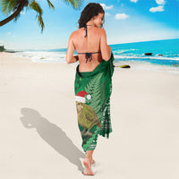New Zealand Kakapo Christmas In July Sarong Silver Fern Santa Xmas Green Color