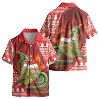 New Zealand Kakapo Christmas In July Kid Hawaiian Shirt Silver Fern Santa Xmas Red Color LT22 - Polynesian Pride