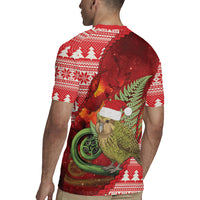 New Zealand Kakapo Christmas In July Rugby Jersey Silver Fern Santa Xmas Red Color