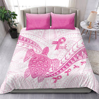 Breast Cancer Awareness Bedding Set Pink Ribbon Turtle Polynesian Pattern White LT22 - Polynesian Pride