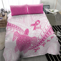 Breast Cancer Awareness Bedding Set Pink Ribbon Turtle Polynesian Pattern White LT22 - Polynesian Pride