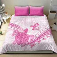 Breast Cancer Awareness Bedding Set Pink Ribbon Turtle Polynesian Pattern White LT22 - Polynesian Pride