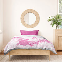 Breast Cancer Awareness Bedding Set Pink Ribbon Turtle Polynesian Pattern White LT22 - Polynesian Pride