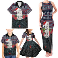 New Zealand Hei Tiki Christmas In July Family Matching Tank Maxi Dress and Hawaiian Shirt Pohutukawa Santa Xmas Polynesian Pattern LT22 - Polynesian Pride