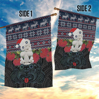 New Zealand Hei Tiki Christmas In July Garden Flag Pohutukawa Santa Xmas Polynesian Pattern