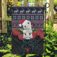 New Zealand Hei Tiki Christmas In July Garden Flag Pohutukawa Santa Xmas Polynesian Pattern