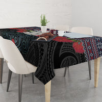 New Zealand Hei Tiki Christmas In July Tablecloth Pohutukawa Santa Xmas Polynesian Pattern