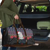 New Zealand Hei Tiki Christmas In July Travel Bag Pohutukawa Santa Xmas Polynesian Pattern
