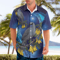New Zealand Kokako Bird Hawaiian Shirt Kowhai Galaxy Style Polynesian Pattern LT22 - Polynesian Pride