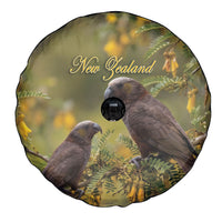 New Zealand Kaka Bird Spare Tire Cover Kowhai Flower Landscape Style