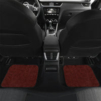New Zealand Kaka Bird Personalised Car Mats Pohutukawa Matariki Maori Pattern LT22 Set 2pcs - Back Red - Polynesian Pride