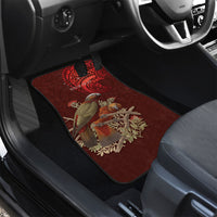 New Zealand Kaka Bird Personalised Car Mats Pohutukawa Matariki Maori Pattern LT22 - Polynesian Pride