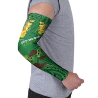 Personalised South Canterbury Anniversary Day Arm Sleeves Kiwi Kowhai Silver Fern Maori Pattern LT22 - Polynesian Pride