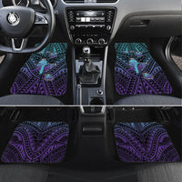 Personalised New Zealand Suicide Prevention Month Car Mats Maori Mauri Tu Mauri Ora Polynesian Pattern LT22 Set 4pcs Teal - Polynesian Pride