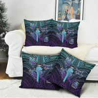 New Zealand Suicide Prevention Month Pillow Cover Maori Mauri Tu Mauri Ora Polynesian Pattern LT22 - Polynesian Pride