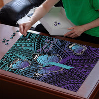 New Zealand Suicide Prevention Month Puzzle Maori Mauri Tu Mauri Ora Polynesian Pattern LT22 - Polynesian Pride