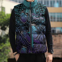 Personalised New Zealand Suicide Prevention Month Sleeveless Puffer Jacket Maori Mauri Tu Mauri Ora Polynesian Pattern LT22 - Polynesian Pride