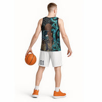 New Zealand Tui Bird Wahaika Basketball Jersey Maori Weapon Paua Shell Koru Pattern LT22 - Polynesian Pride
