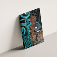 New Zealand Tui Bird Wahaika Canvas Wall Art Maori Weapon Paua Shell Koru Pattern LT22 - Polynesian Pride