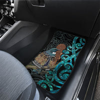 New Zealand Tui Bird Wahaika Car Mats Maori Weapon Paua Shell Koru Pattern LT22 - Polynesian Pride