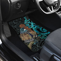 New Zealand Tui Bird Wahaika Car Mats Maori Weapon Paua Shell Koru Pattern LT22 - Polynesian Pride