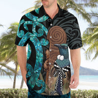 New Zealand Tui Bird Wahaika Hawaiian Shirt Maori Weapon Paua Shell Koru Pattern LT22 - Polynesian Pride