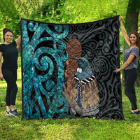 New Zealand Tui Bird Wahaika Quilt Maori Weapon Paua Shell Koru Pattern LT22 - Polynesian Pride