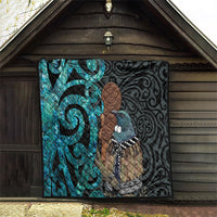 New Zealand Tui Bird Wahaika Quilt Maori Weapon Paua Shell Koru Pattern LT22 - Polynesian Pride