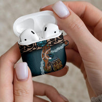 New Zealand Tui Bird Maripi AirPods Case Maori Weapon Kowhaiwhai Pattern LT22 - Polynesian Pride