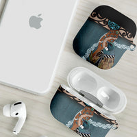 New Zealand Tui Bird Maripi AirPods Case Maori Weapon Kowhaiwhai Pattern LT22 - Polynesian Pride