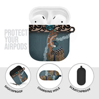 New Zealand Tui Bird Maripi AirPods Case Maori Weapon Kowhaiwhai Pattern LT22 - Polynesian Pride