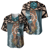 New Zealand Tui Bird Maripi Baseball Jersey Maori Weapon Kowhaiwhai Pattern LT22 - Polynesian Pride