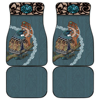 New Zealand Tui Bird Maripi Car Mats Maori Weapon Kowhaiwhai Pattern LT22 - Polynesian Pride