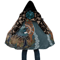 New Zealand Tui Bird Maripi Cloak Maori Weapon Kowhaiwhai Pattern LT22 Unisex Slate Blue - Polynesian Pride