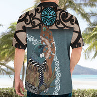 New Zealand Tui Bird Maripi Hawaiian Shirt Maori Weapon Kowhaiwhai Pattern LT22 - Polynesian Pride