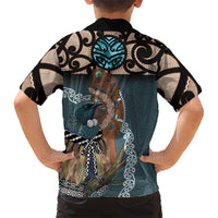 New Zealand Tui Bird Maripi Hawaiian Shirt Maori Weapon Kowhaiwhai Pattern LT22 - Polynesian Pride