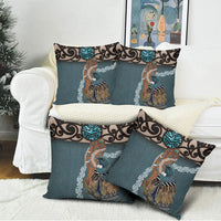 New Zealand Tui Bird Maripi Pillow Cover Maori Weapon Kowhaiwhai Pattern LT22 - Polynesian Pride