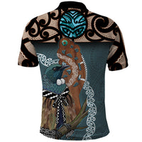 New Zealand Tui Bird Maripi Polo Shirt Maori Weapon Kowhaiwhai Pattern LT22 - Polynesian Pride