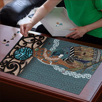 New Zealand Tui Bird Maripi Puzzle Maori Weapon Kowhaiwhai Pattern LT22 - Polynesian Pride