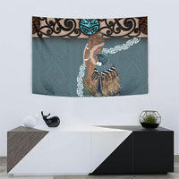 New Zealand Tui Bird Maripi Tapestry Maori Weapon Kowhaiwhai Pattern LT22 - Polynesian Pride